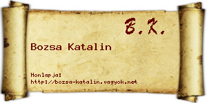 Bozsa Katalin névjegykártya