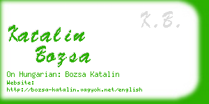 katalin bozsa business card